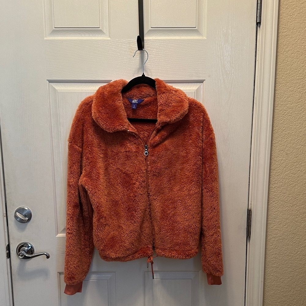 JoyLab Rust colored Teddy Jacket Size Medium